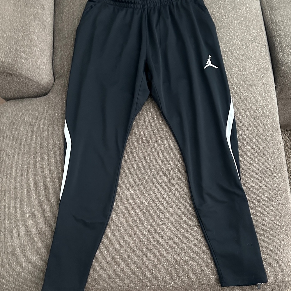 Men’s Jordan Black Joggers with White Lettering